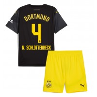 Borussia Dortmund Nico Schlotterbeck #4 Vieras Peliasu Lasten 2024-25 Lyhythihainen (+ Lyhyet housut)